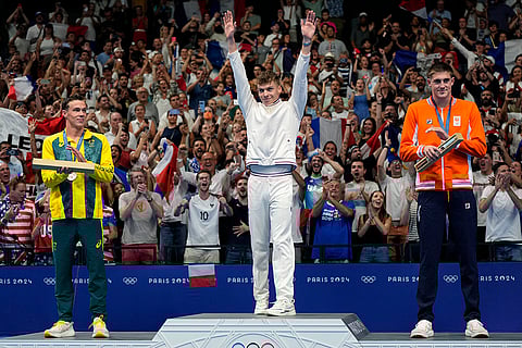 Leon Marchand, Zac Stubblety-Cook, Caspar Corbeau